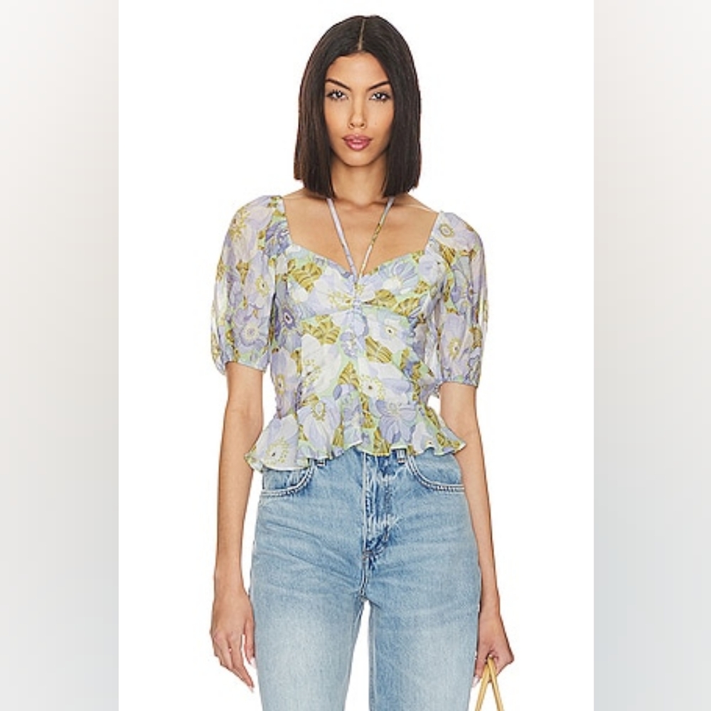 NWT Heartloom Sully Floral Puff Sleeve Top XS